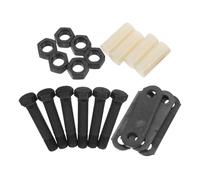 Toyvian Heavy Duty Trailer Suspension Kit with Nylon Bushings and Self Locking Nuts Tandem Axle Double Eye Spring Shackle Assembly for Axles Precise Engineering for Reliable Connection and