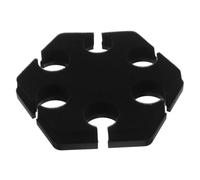 Toyvian Hexagonal Microphone Holder Tray with Sponge Slots for Wired and Cordless Mics Multi-mic Stand Organizer for Live Streaming Concerts and Karaoke