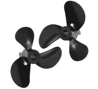 Toyvian High Strength 1 Pair Black PC Three-blade Rc Boat Propellers for Wireless Remote-control Boat, Sturdy with Convenient Installation, Suitable for Tugboats and Cargo Ships