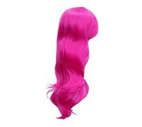 Toyvian High Temperature Cosplay Wig Long Curly Rosy Hairpiece Natural Looking Women S Hair Extension for Party Dancing Stage Performance