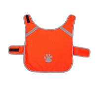 Toyvian High Visibility Orange Dog Reflective Vest for Outdoor Camping, Comfortable Polyester Material Safety Pet Clothing for Night Walks and Hunting