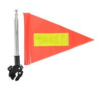 Toyvian High Visibility Reflective Wheelchair Safety Flag with Telescopic Stainless Steel Pole, Sturdy Polyester Material, Suitable for Mobility Scooter and Bike Use in Daily