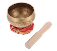 Toyvian Himalayan Singing Bowl Buddhist Meditation Gong for Yoga Meditation Music Bowl Wooden Stick and Washer