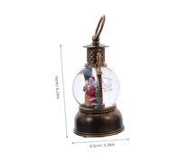 Toyvian Holiday Snow Globe Lantern with LED Music Box Light Snowman and Santa Christmas Table Decoration Winter Fireplace Ornament USB Powered Without Battery Included