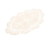 Toyvian Hollow Crochet Tablecloth with Handcrafted Lace Design Lightweight and Dustproof Cover for Living Tea Table Decorative Oval Vintage Style Home Table Cover