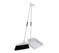 Toyvian Household Cleaning Supply Broom and Dustpan Kit with Long Handle Soft Bristles for Hair and Floor Debris Wear-Resistant Floor Cleaning Tool Set for Home Kitchen Office Use
