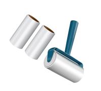 Toyvian Household Lint Roller with Rotation Hair Remover for Clothes and Furniture Portable Sticky Adhesive Paper Plastic Handle Efficient Pet Hair and Dust Cleaning Tool Blue Kit