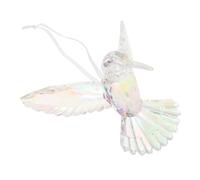 Toyvian Hummingbird Lifelike Bird Ornament Hanging Iridescent Acrylic Pendant with Stunning Visual Effect, Acrylic Bird Decoration for Christmas and Rooms for Xmas Tree and Home