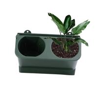 Toyvian Indoor Vertical Wall Planter with Drainage Pots Water-soil Separation Design Material for Balcony Office Garden Apartment Living Background Green