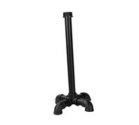 Toyvian Industrial Style Roll Paper Rack Tissue Stand Vintage Black Water Pipe Desktop Kitchen Toilet Paper Holder for Household Bathroom Storage