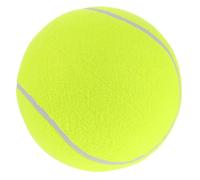 Toyvian Inflatable 24Cm Yellow Dog Tennis Ball for Large Dogs, Squeaky Exercise and Training Fetch Ball for Outdoor Play and Puppy Games