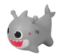 Toyvian Inflatable Bouncy Animal Shark Grey with Anti-tear Surface Easy Inflation Bouncer for Indoor Outdoor Play Party Favor Developmental Hopping Bounce Companion