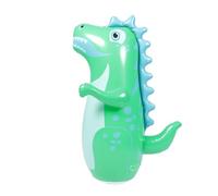 Toyvian Inflatable Dinosaur Tumbler for Large PVC Blow Up Punching Bag Bright Design for Indoor Outdoor Play Birthday Christmas Easy to Inflate and Reusable