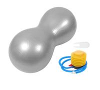 Toyvian Inflatable Peanut Shape Exercise Ball Set with Pump and Plug, Thickened Anti-Burst Yoga Balance Ball for Fitness, Pilates, and Sensory Massage Training