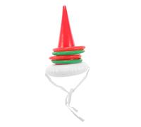 Toyvian Inflatable Witch Hat Toss Game for Christmas Party Fun Durable PVC Ring Toss Activity with Bright Color Rings Educational Holiday Celebration