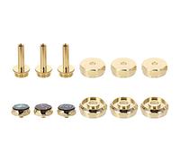 Toyvian Instrument Trumpet Piston Button Buckles Small Gold with Upper and Lower Covers, Functional Accessories for Concert and Music Supplies