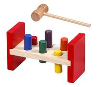 Toyvian Interactive Boys and Girls' Hammer Bench 1 Set of Wooden Hammering Toys Early Learning Toy
