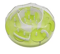 Toyvian Interactive Cat Maze Slow Feeder for Indoor Cats, Green Puzzle Treat Dispenser with DIY Feeding Challenge, Pet Slow Eating to Reduce Choking Risk and Stimulate Activity