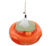 Toyvian Interactive Cat Puzzle with Spinning Plume for Indoor Cats and Kittens, Made of Sturdy Pp Material, Providing Cognitive Stimulation and Problem Solving Entertainment