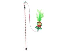 Toyvian Interactive Cat Teaser Wand Retractable Pet for Indoor Cats Stimulate Hunting Instincts with Rotating Jump Engaging and Portable for Active Play