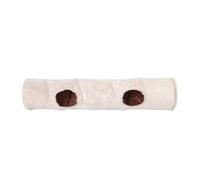Toyvian Interactive Cat Tunnel for Small Animals with Straight Polyester Fabric Tube, 2 Holes and Bubble Ball, Providing Cozy Indoor Play and Sleep Hideout for Kittens and Pets