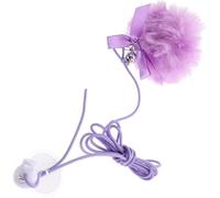 Toyvian Interactive Hanging Cat with Violet Soft Ball, Indoor Kitten Plaything for Door, Soft Teasing Pet for Household Cats and Scratching Fun