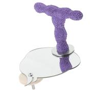 Toyvian Interactive Plastic Bird Mirror Stand for Pet Birds and Conures Solves Boredom and Loneliness for Home Decoration and Play