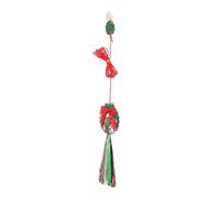 Toyvian Interactive Xmas Cat Compact Sticky Wreath with Elastic Cord for Indoor Cats Engaging Plaything for Kittens to Kick Lick and Chew