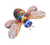 Toyvian Iron Bee Wall Hanging Ornament with Orange Wings Elegant Metal Bee Decor for Indoor Outdoor Garden Walls Unique Iron Art Pendant for Home Decoration Gift for Friends Family