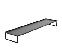 Toyvian Iron Craft Holding Shelf Multipurpose Storage Rack Black Iron Sturdy Tea Organizer Stand for Home and Coffee Shop