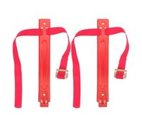 Toyvian Iron Fire Extinguisher Wall Bracket and Elegant Design Heavy-duty Fire Extinguisher Mount 2pcs with Adjustable Strap Red Wall Rack Universal Suitable for Factories and Vehicles
