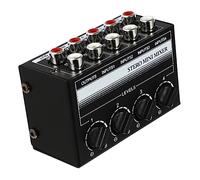 Toyvian Iron Material Audio Mixer Controller 4 Channels Stereo Mini for Pc Laptop Phone