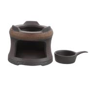 Toyvian Japanese Ceramic Tea Light Wax Warmer for Teapots Handmade Heat-resistant Pottery Stove Base Heater for Restaurants Home Office Slow Tea Sipping and Sharing
