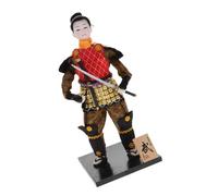 Toyvian Japanese Samurai Doll Ornament Intricate Handcrafted Japanese Style Home Decor Collectible Warrior Figurine for Cultural Display and Artistic Interior Accents