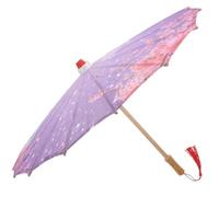 Toyvian Japanese Style Oil Paper Umbrella Cloth Surface with Handle Decorative Stage Umbrella for Wedding Asian Theme Dance Photography Prop