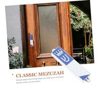 Toyvian Jewish Mezuzah with Holy Scroll and Hebrew Text Zinc Alloy Metal Case with Ornamental Crown Design Doorpost Decoration for Front Door Spiritual Judaica Home Ornament