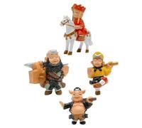 Toyvian Journey to the West Resin Figurine Set 4 Pieces - Pilgrimage to the West Desktop Ornament Resin Crafts Statue for Home Decoration and Tabletop Adornment