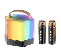 Toyvian Karaoke Machine Kit Wireless Microphones Mini Speaker Easy Setup Great for Home Parties Celebrations