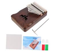 Toyvian Key Kalimba Thumb Piano Retro Solid Finger Instrument with Deer Pattern for Beginners and Music Lovers Engraved Keys for Easy Learning