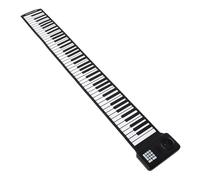 Toyvian Keys Portable Roll-up Piano Foldable Silicone Keyboard with Speaker for Travel and Beginners Battery-powered Electronic Music Instrument