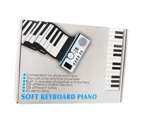 Toyvian Keys Roll-up Keyboard Piano Speaker Silicone Foldable Electronic Keyboard for Music Practice and Travel