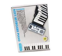 Toyvian Keys Silicone Roll-up Keyboard Piano with Built Speaker Foldable Electronic Digital Music Keyboard for Adults and Beginners Midi Out Portable and Lightweight for Easy Storage and