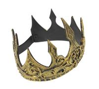 Toyvian King Crown Costume Hat for Halloween Birthday Party and Easy Clean Regal Headwear Stylish Medieval Royalty Accessory for Cosplay and Role Play