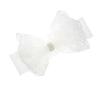 Toyvian Lace Bow Headband for Girls Rhinestone Accents Newborn Photography Props Adorable Hair Accessories for Birthdays and Special Occasions