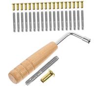 Toyvian Laiya Piano String Set Lyre Harp Tuning Pins Wrench Professional Lyre Harp Part