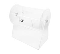 Toyvian Large Acrylic Raffle Drum with Smooth Spinning Mechanism for Fair Prize Draws Transparent Ticket Spinner Cage for Bingo Games and Events High Capacity Lottery Ticket Box for