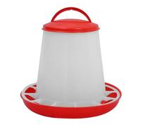 Toyvian Large Capacity Automatic Poultry Feeder with Thickened Food Container and Integrated Water Trough Versatile Chick and Chicken Feeding System for Efficient Livestock Management