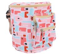 Toyvian Large Capacity Bike Handlebar Bag Durable Bicycle Front Pocket Multi Use Bike Basket Bag with Buckle Straps Cycling Accessory Pink