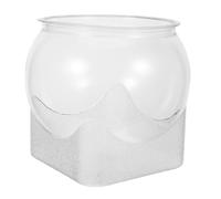 Toyvian Large Capacity Plastic Fish Bowl for Desk Decorative Aquarium Tank round Shape, Sturdy and Shatterproof, for Goldfish and Aquatic Animals on Tabletop or Shelves