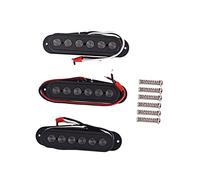 Toyvian Large Circle Single Coil Electric Guitar Pickups Set Black Pick-ups Wax Potted Design for Enhanced Tone and Noise Suppression